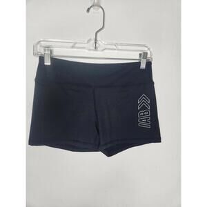 IAB MFG Shorts Womens Small S/6 Black Athletic Compression Spandex Workout